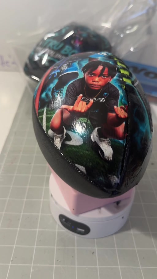 custom football player photo — actual video still from Party with Franchesca