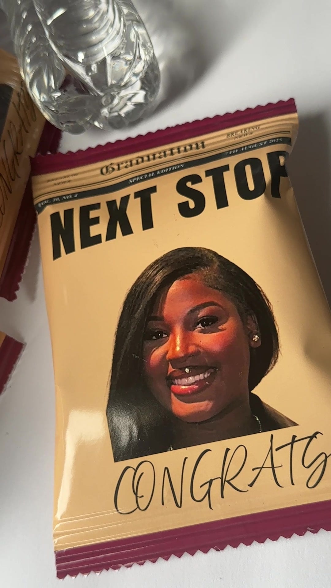 Custom graduation chip bags from Party with Franchesca